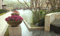 社區庭園景觀降溫迷瀰漫庭園意象